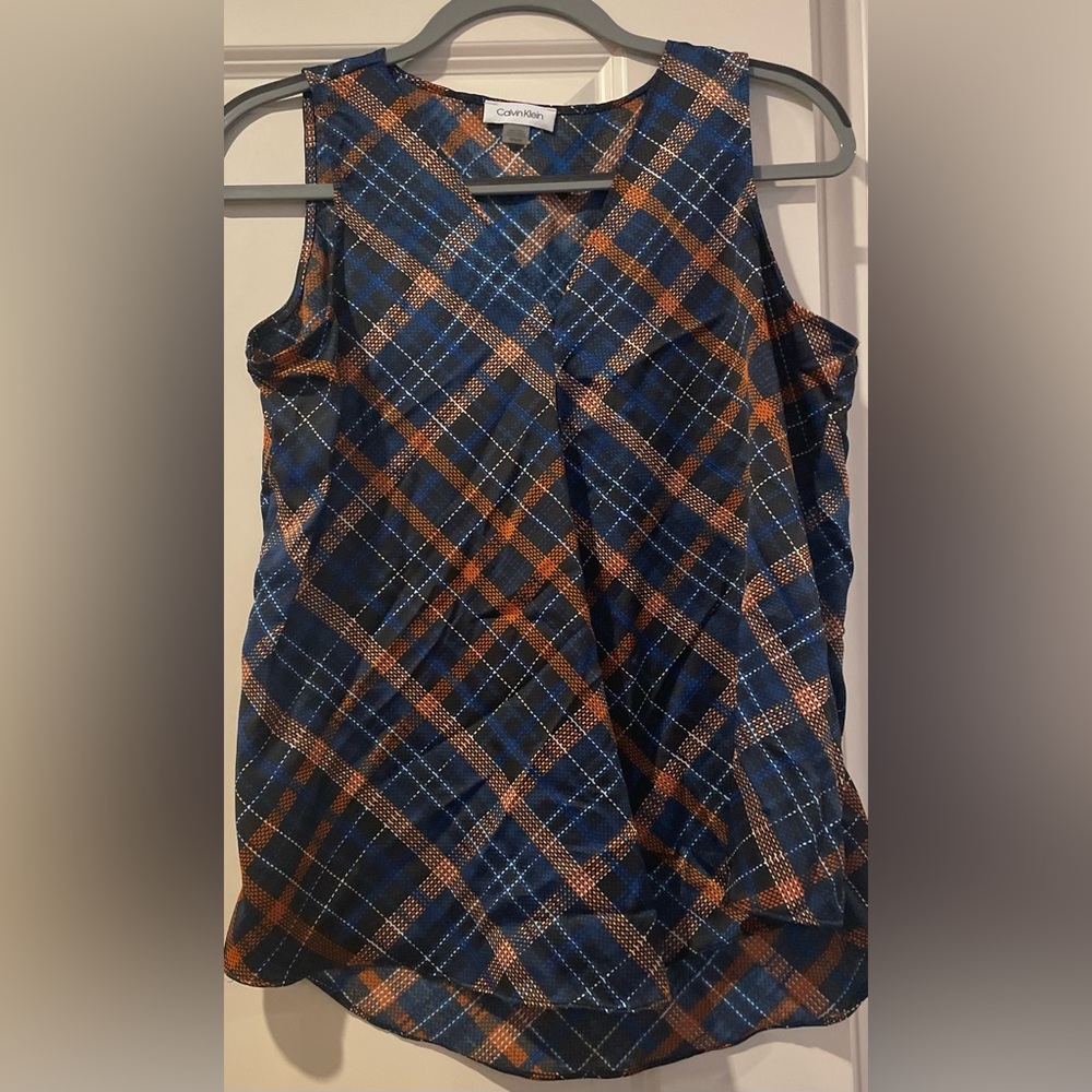 Calvin Klein Women’s Plaid Blouse